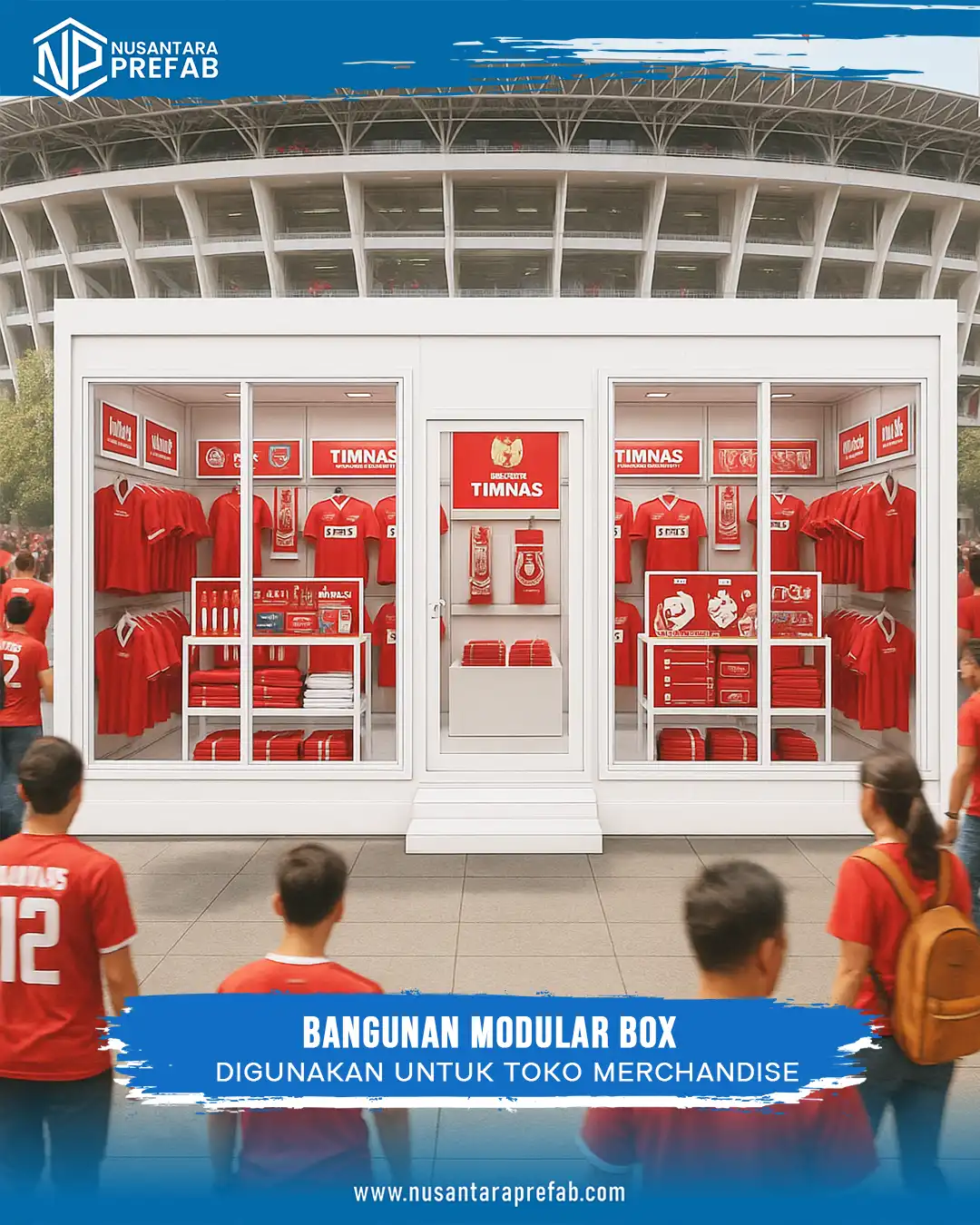 Ilustrasi Toko Merchandise Modular Box