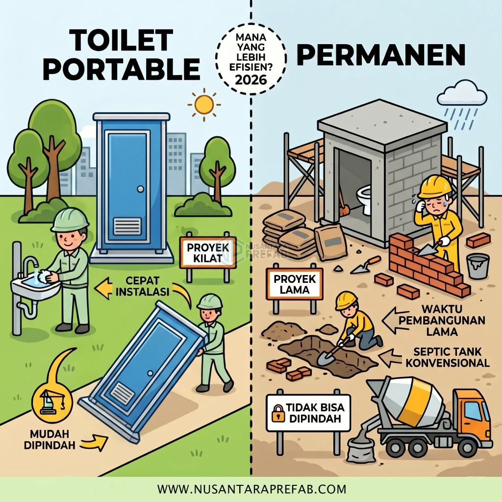 Toilet Portable vs Permanen